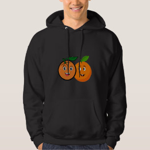 Doppel-Trouble-Orangen Hoodie