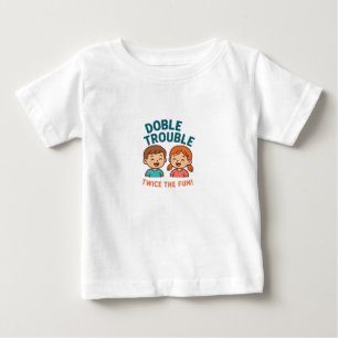 Doppel-Trouble-Zwillinge T-Shirt – Süßes lustiges 
