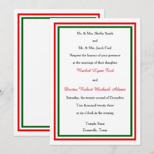 Doppel-Weihnachtsfeier - 12x18 Hochzeitseinladung Einladung