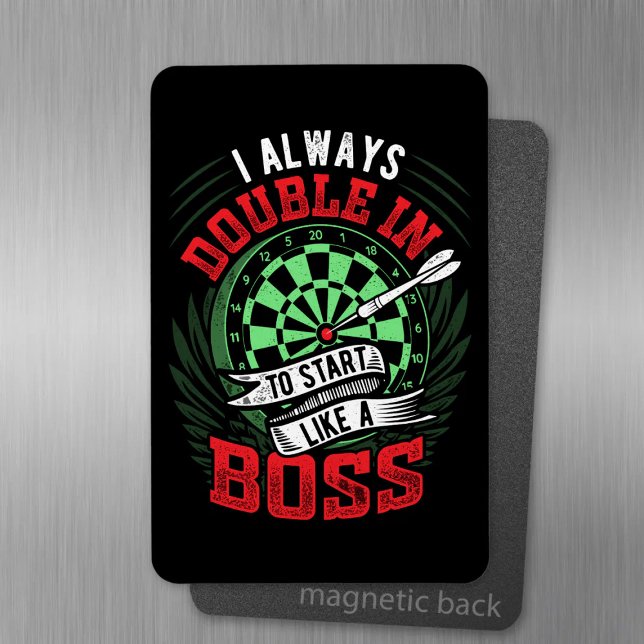 Doppel wie ein Boss - Dart Fan Magnet (Von Creator hochgeladen)