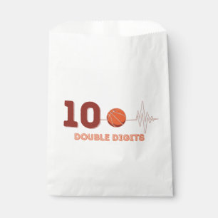 Doppel-Ziffern 10 Jahre alt Geburtstag Boy Basketb Geschenktütchen