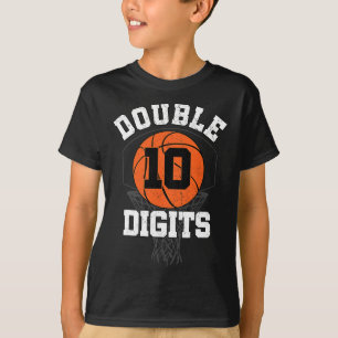 Doppel-Ziffern Geburtstagsdekorationen Junge 10. B T-Shirt