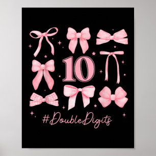 Doppel-Ziffern Geburtstagskleidung 10. Geburtstags Poster