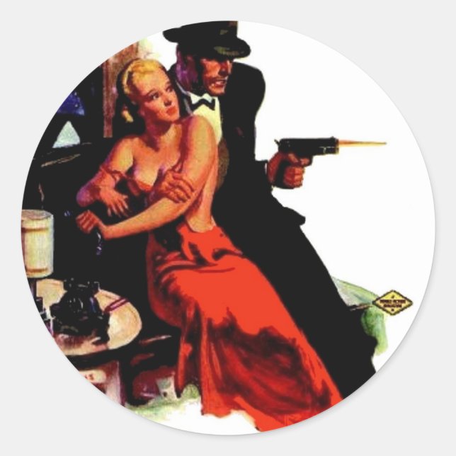 Doppelaktions-Gang Runder Aufkleber (Vorderseite)