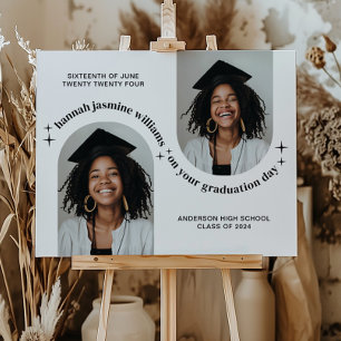 Doppelartiges Foto Girl Abschluss Poster