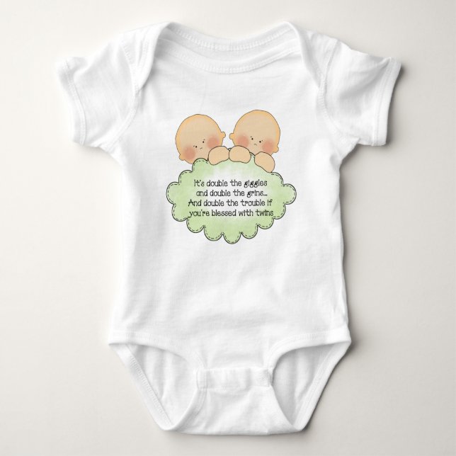 DoppelBaby-Ballettröckchenbodysuit Baby Strampler (Vorderseite)