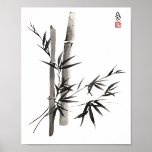 Doppelbambus Poster