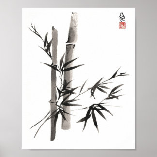 Doppelbambus Poster