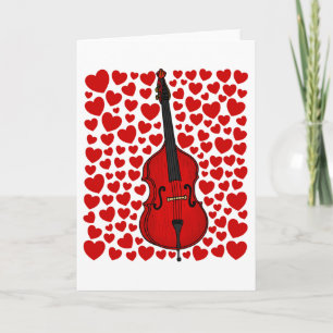 Doppelbass-Herzen Valentinstag-Jubiläumskarte Feiertagskarte
