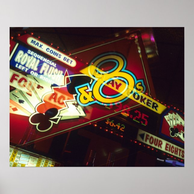 Doppelbelichtung, Interieur Casino, Las Vegas, Poster (Vorne)