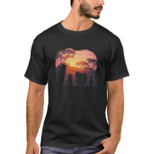 Doppelbelichtungs-Design mit Elefantensilhouette –