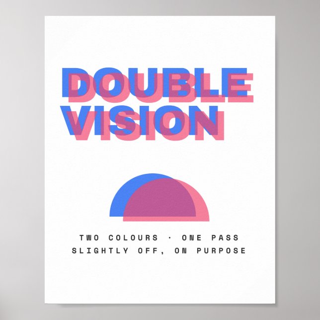 Doppelbild Optische Täuschung Retro Matt Poster (Vorne)
