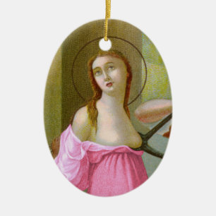 Doppelbild Rosa Hl. Agatha (M 003) Keramikornament