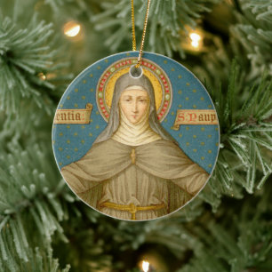 Doppelbild St. Klara von Assisi (SAU 027) Keramik Ornament