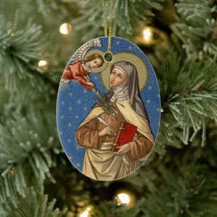 Doppelbild St. Teresa von Avila (SAU 28) Oval Keramik Ornament