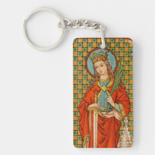 Doppelbild von St. Barbara (JP 01) Schlüsselanhänger