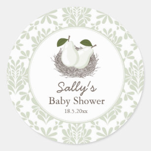 Doppelbirnen-Nest-Aufkleber Runder Aufkleber