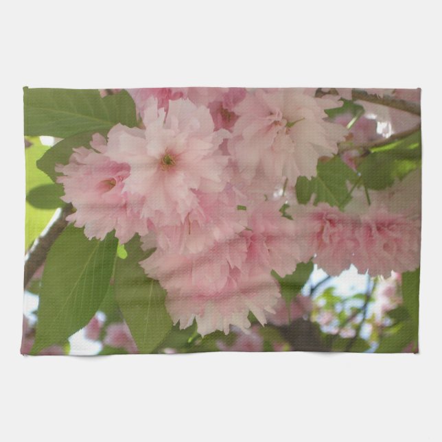 Doppelblühende Kirschbaum II Frühlingsflora Handtuch (Horizontal)