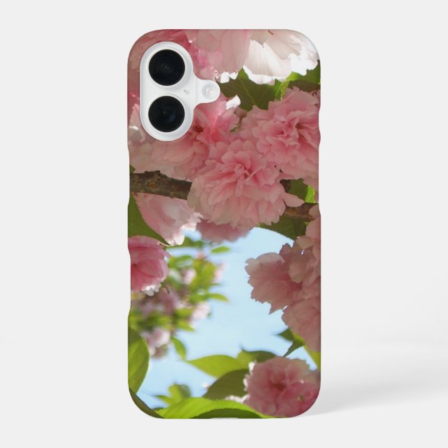 Doppelblühender Kirschbaum III Frühlingsblüten iPhone 16 Hülle (Rückseite)