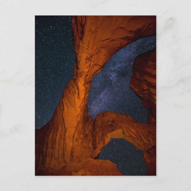 Doppelbogen und Milchstraße - Utah Postkarte (Vorderseite)