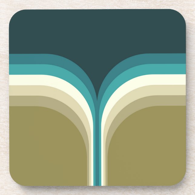 Doppelbogendekoration im Retrostil Getränkeuntersetzer (Vorderseite)