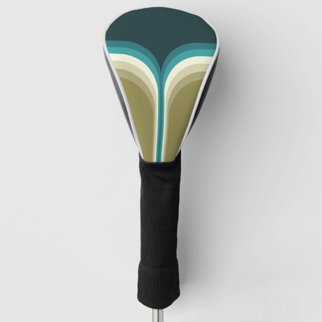 Doppelbogendekoration im Retrostil Golf Headcover (Vorderseite)