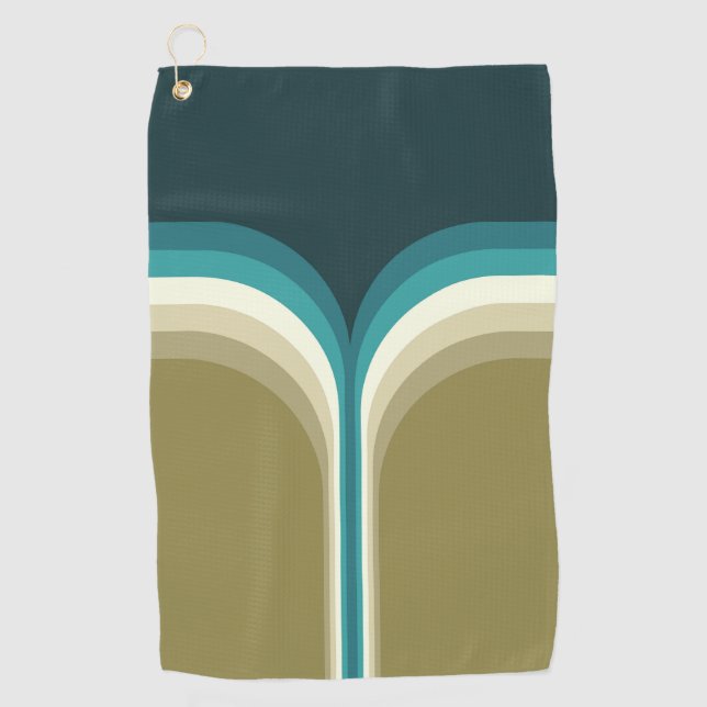 Doppelbogendekoration im Retrostil Golfhandtuch (Vorderseite)