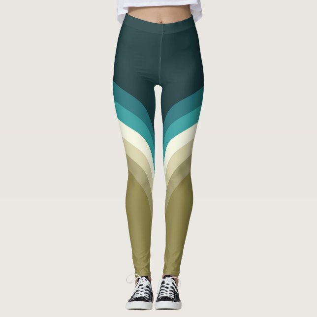 Doppelbogendekoration im Retrostil Leggings (Vorderseite)