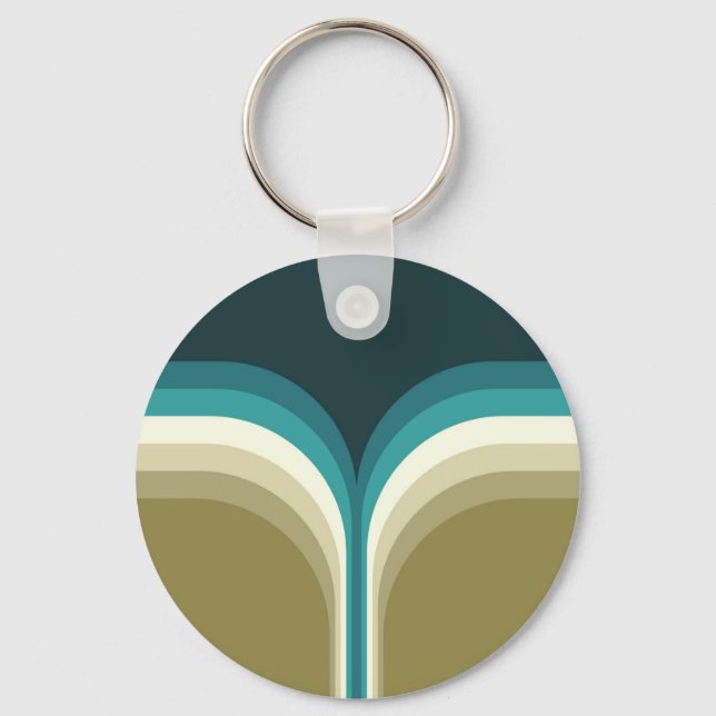 Doppelbogendekoration im Retrostil Schlüsselanhänger (Vorderseite)