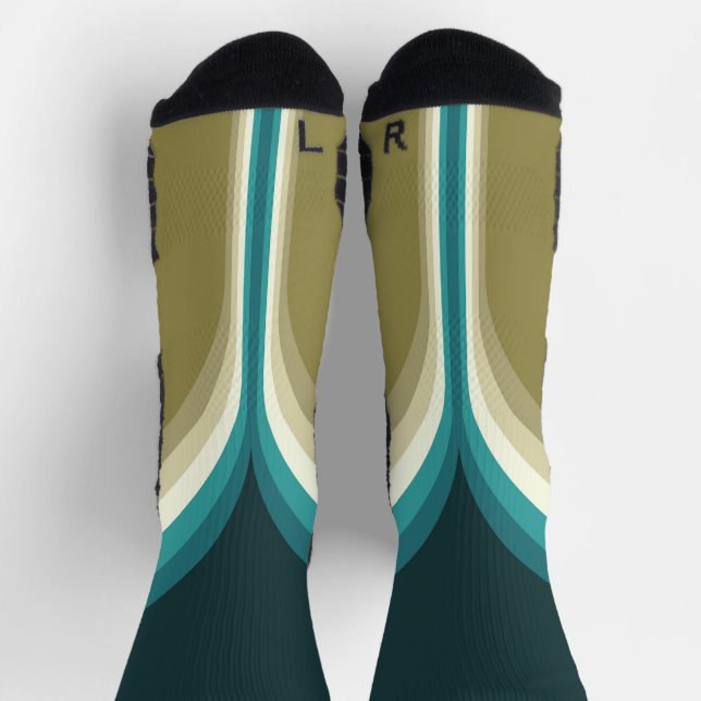 Doppelbogendekoration im Retrostil Socken (Oben)