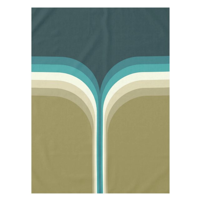 Doppelbogendekoration im Retrostil Tischdecke (Vorderseite)