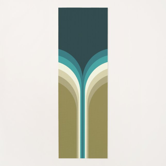 Doppelbogendekoration im Retrostil Yogamatte (Vorderseite)