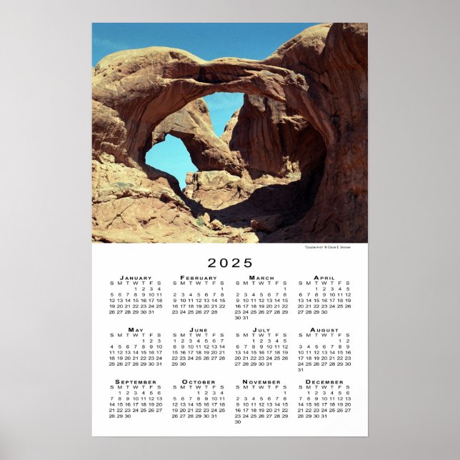 Doppelböschenlandschaft 2025 Kalender Poster (Vorne)