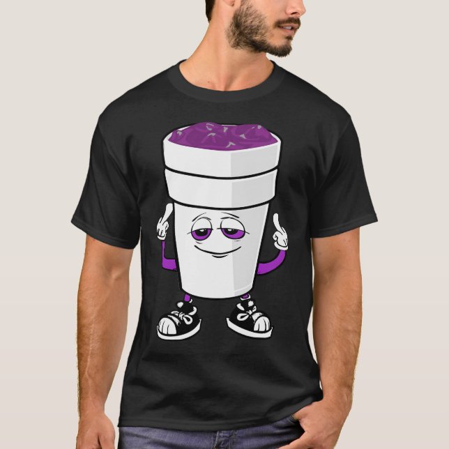 Doppelcup Styropor Lean Codein Lila trank Siz T-Shirt (Vorderseite)