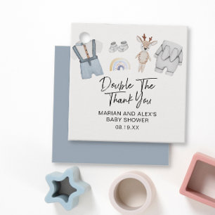 Doppeldanke, Twin Boys Kleidung Gefallen Geschenkanhänger