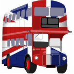 Doppeldecker-Bus<br><div class="desc">Ein Magnet eines Busses des doppelten Deckers, der ähnelt einem Gewerkschafts-Jack.</div>