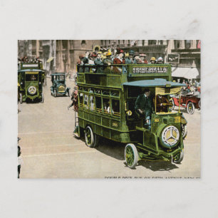 Doppeldecker-Bus auf der 5th Avenue Postkarte