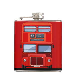 Doppeldecker-Bus-Flasche Londons rote Flachmann