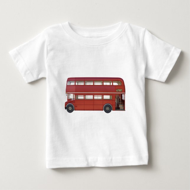 Doppeldecker-Rot-Bus Baby T-shirt (Vorderseite)