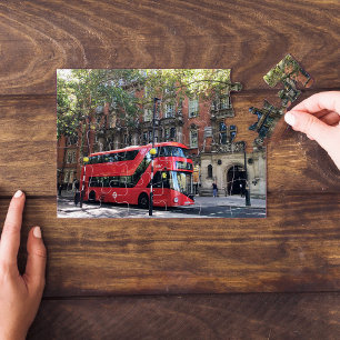 Doppeldeckerroter Bus   West End London Kensington Puzzle