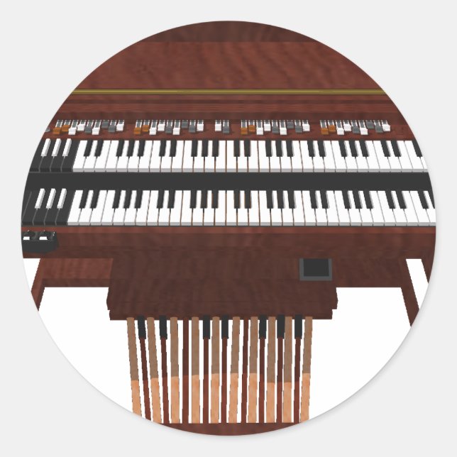DoppelDeckorgan: 3D-Modell: Runder Aufkleber (Vorderseite)