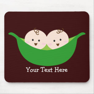 DoppelErbsenhülsen (kundengerecht) Mousepad