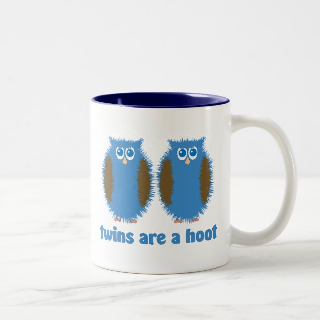 Doppeleulen blau zweifarbige tasse (Rechts)