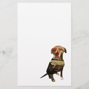 Doppelexpositionshund Briefpapier