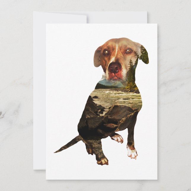 Doppelexpositionshund Einladung (Vorderseite)