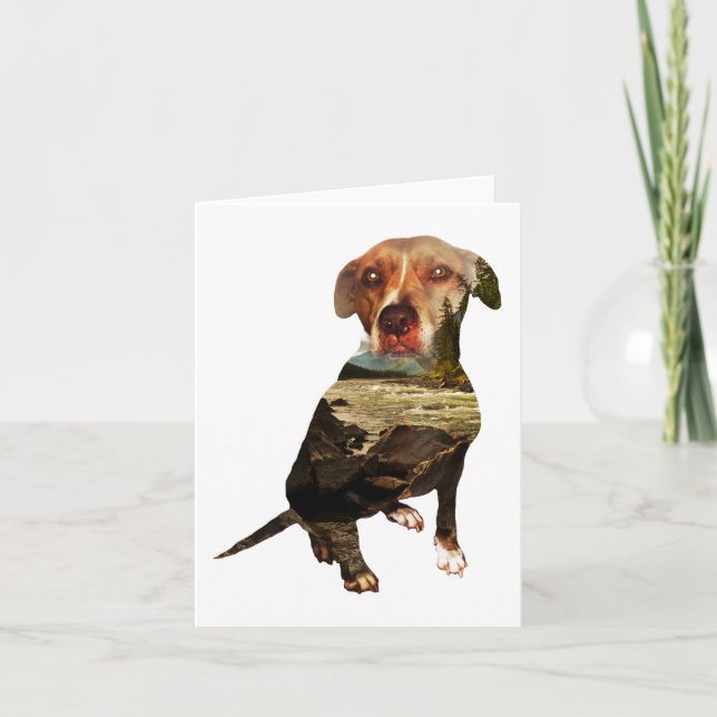 Doppelexpositionshund Karte (Vorderseite)