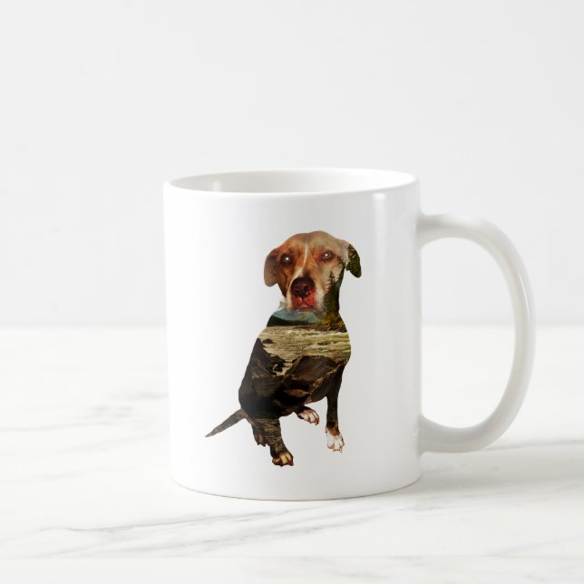 Doppelexpositionshund Tasse (Rechts)