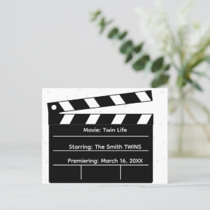 Doppelfunktion: Epic Twin Pregnancy Announcement Postkarte