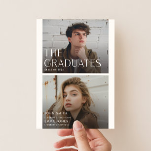 Doppelgelenk Zwilling Foto Abschluss Danke Postkarte