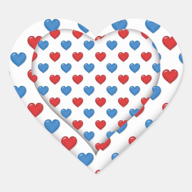 Doppelheftkleber Herz-Aufkleber (Vorderseite)